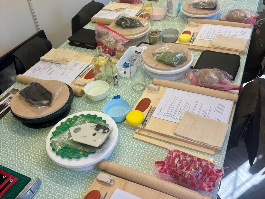 The table before anyone arrives. That's your place.